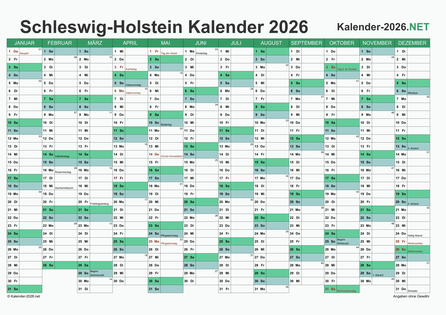 Kalender 2026 Vorschau